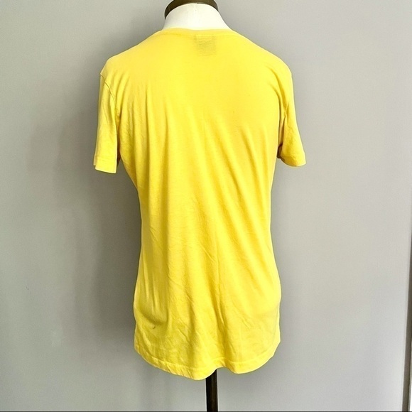 Vintage 90s Nike Yellow Track & Field International Flags Thin Tee T-Shirt - S - Picture 2 of 9